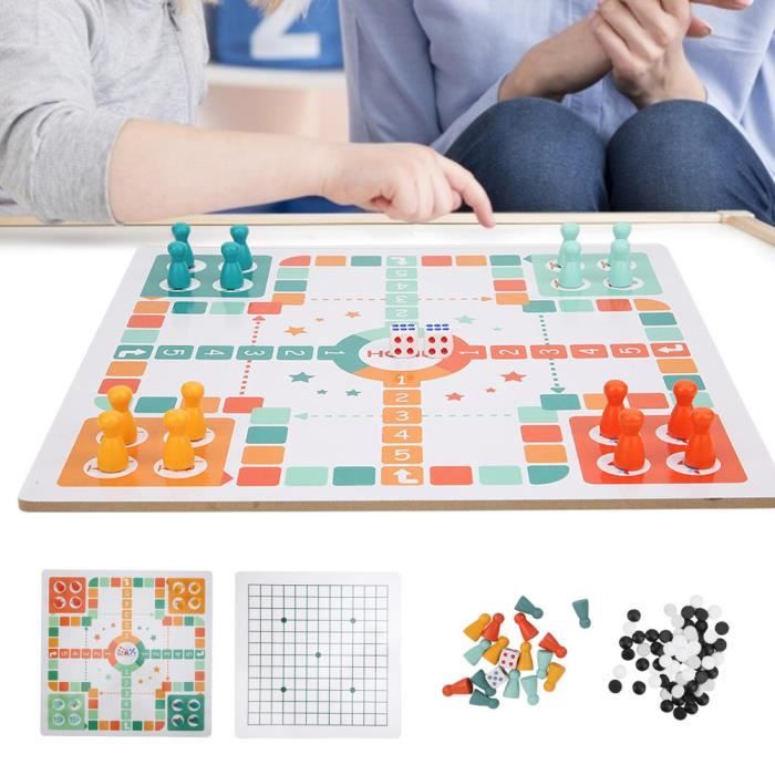 TMISHION Jeux de société 2 en 1 pour enfants, échecs volants et cinq ...