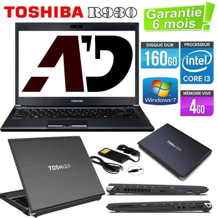 Top achat PC Portable Toshiba R930 Core i3 160Go 4Go pas cher