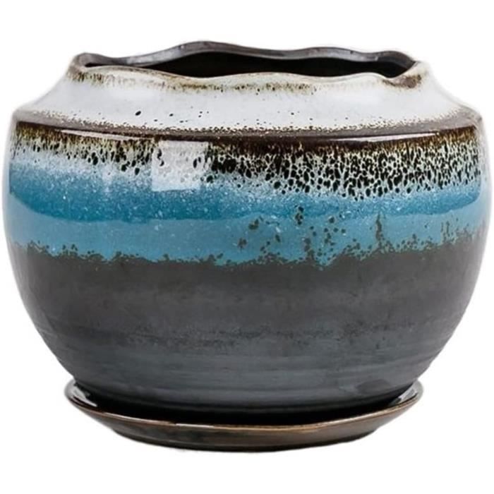 Pot De Fleur Céramique Avec Fontaine Intégrée Pour Orchidée - 25cm - Neuf