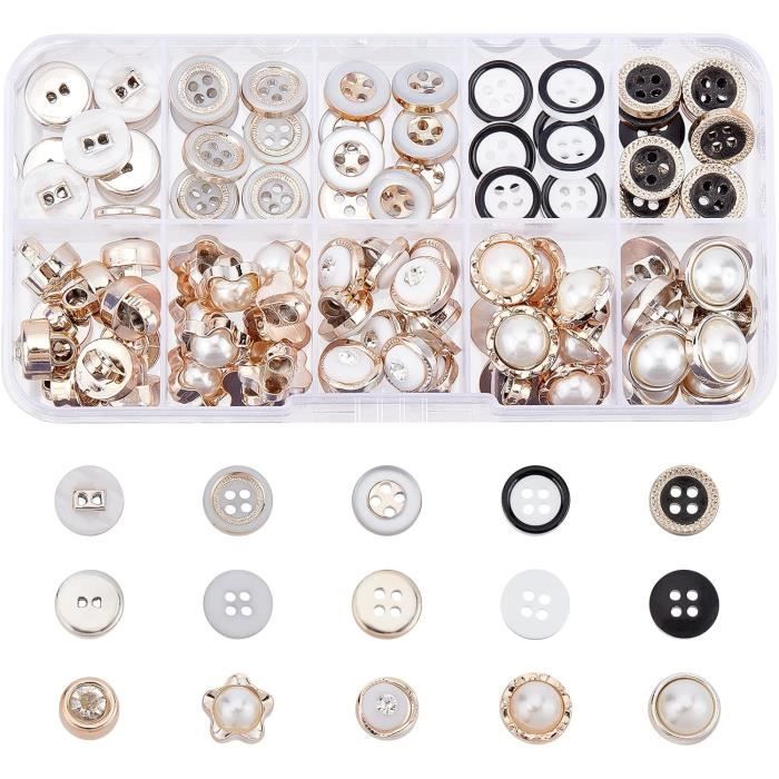Kit De 40 Broches à Boutons Invisibles - Accessoires De Décoration Pour Vêtements, Chemises, Foulards, Jeans - DIY