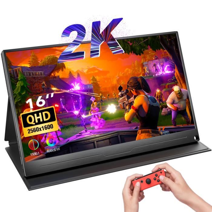 Écran portable UPERFECT J01 – 1600P 16 Pouces – FHD100% sRGB – Noir