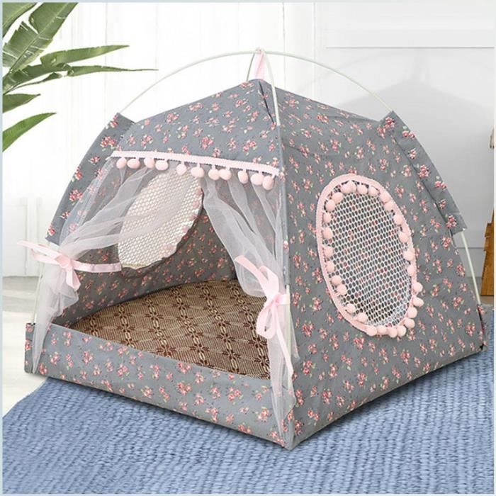 Meilleurs prix pour Tente nid pour animaux de compagnie Litière d'été pour chat printemps été, tente pour petit chien, quatre animalerie coussin