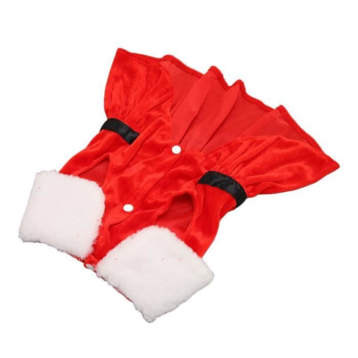 Comparer les prix de Robe de Noël pour chien du Père Noël - VVIKIZY - Blanc - Respirant et extensible - Boucle de ceinture décorative