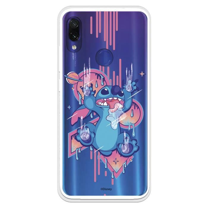 Coque pour Xiaomi Redmi Note 7 Officielle de Disney Stitch Graffiti - Lilo  & Stitch