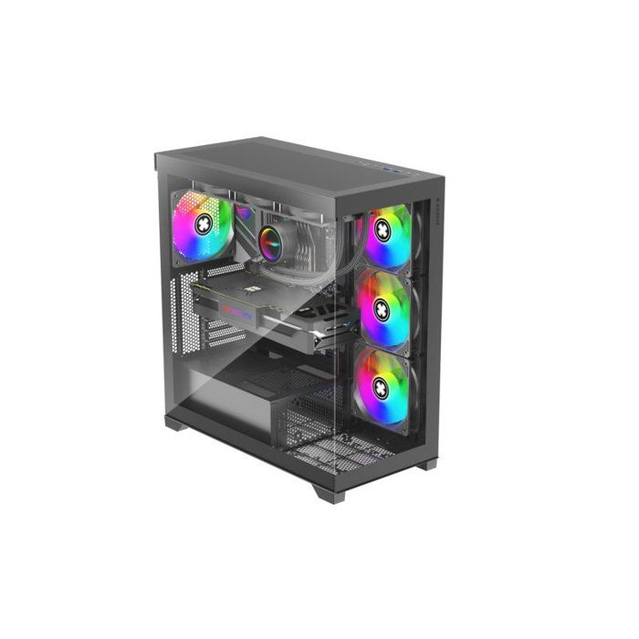Boitier PC Moyen Tour ATX Xilence Gleam RGB avec panneaux vitrés - vue 4