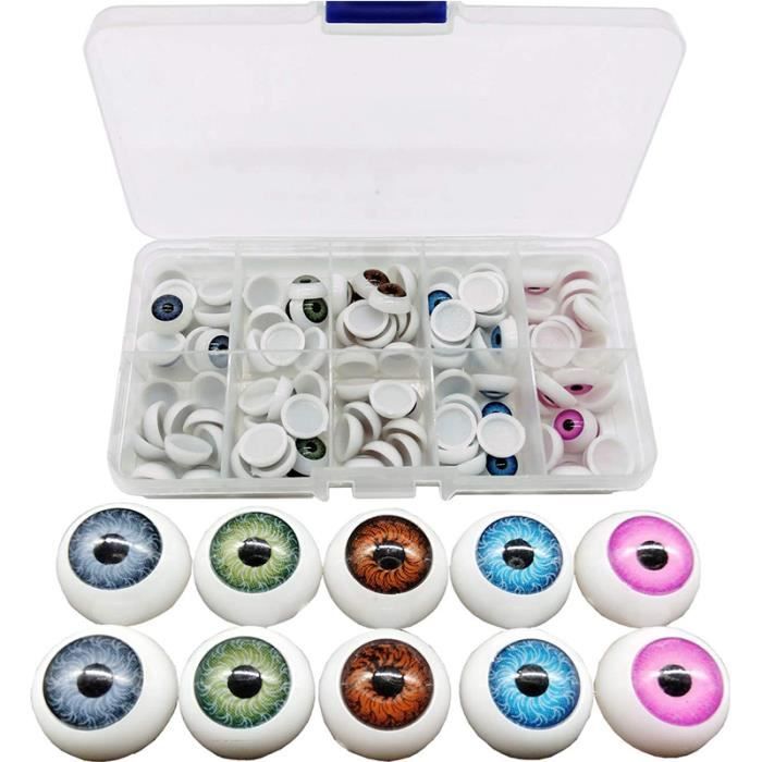 100Pcs Yeux de Poupée Ovale Globes Oculaires en Résine Artisanat Yeux 100Pcs Yeux de Poupée Ovale Globes Oculaires en Résine Artisanat Yeux