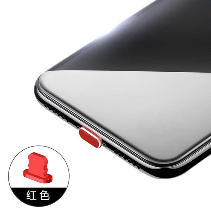 Bouchon anti-poussière en métal coloré pour iPhone 13 12 11 Pro Max Mini Se 2020 X Xr Max 8 7 6S Plus Accessoires de téléphone portable gratuits gris 