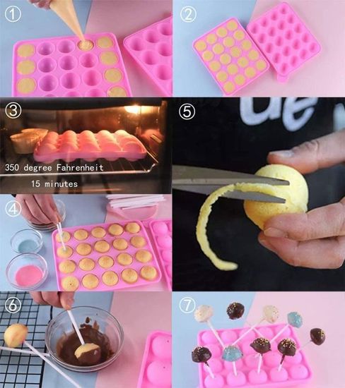 Cake Pop Moule - 7,9 Pouces Round Cookie Cast Set Plateau Pour, Outils