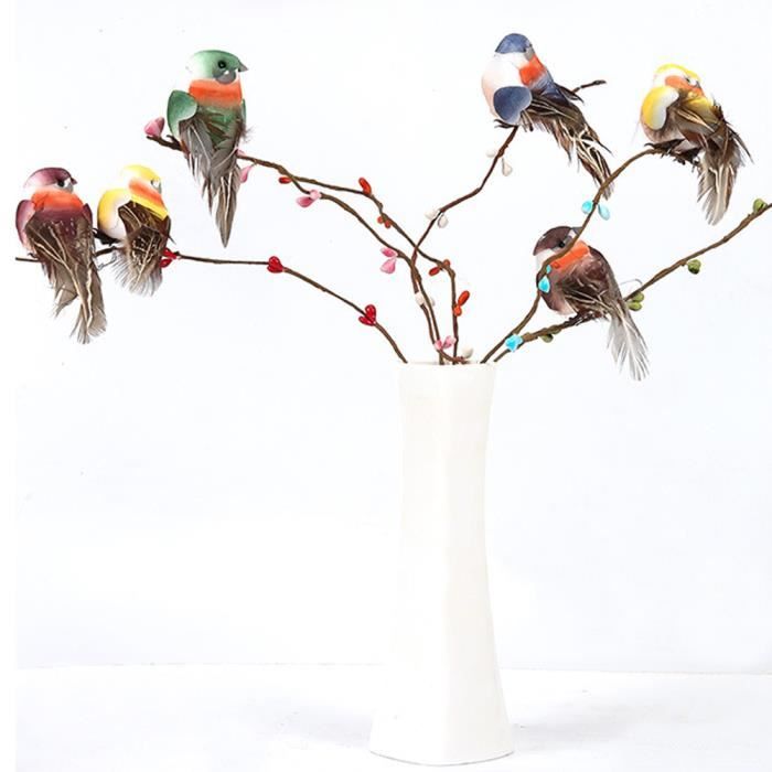 Décor de simulation - VGEBY - Oiseau artificiel - 12 pièces - Couleurs