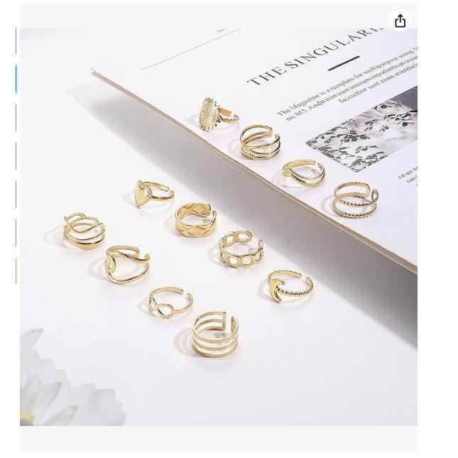 28 Pièces Bagues Femme Acier Inoxydable - Set Boho Minimaliste Empilables Or Et Argent