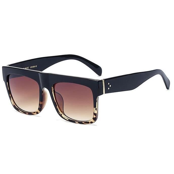 Lunettes Kim K. Degrade Tortoise Achat Vente lunettes de soleil Mixte Adulte Noir Cdiscount