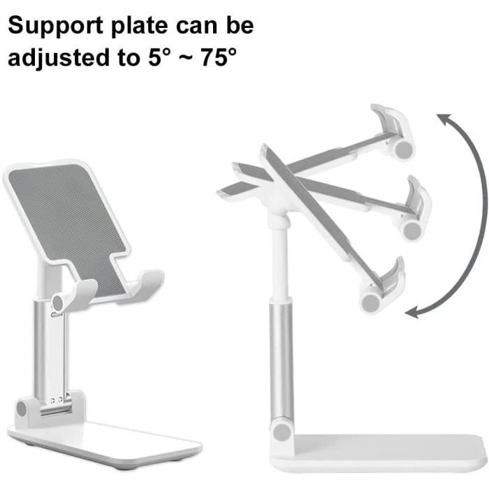 Support Réglable Et Pliable Pour Téléphone Et Tablette - Bureau En Aluminium Violet