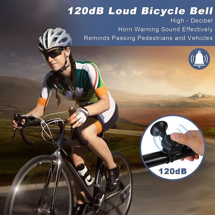 Mini Sonnette De Vélo ZMZaoan 100 DB – Noire, Compatible VTT, Ville Et électrique, Fixation Rapide 22-22,8 Mm