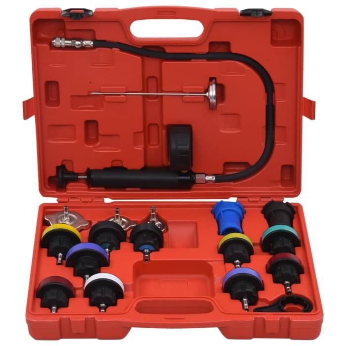 VidaXL Testeur De Pression Refroidissement 18 Pcs - Outil Diagnostic Radiateur Voiture
