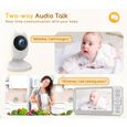 CAMPARK Babyphone 2* Caméra Moniteur bébé , 2.4GHz Transmission sans fil, 4.3" Large LCD Bébé Surveillance-2
