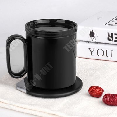 Chauffe-tasse Sans Fil Rechargeable - 3 Températures (55°C, 65°C, 75°C) - Base Chauffante Pour Bureau, Table De Nuit, Voyage - 8