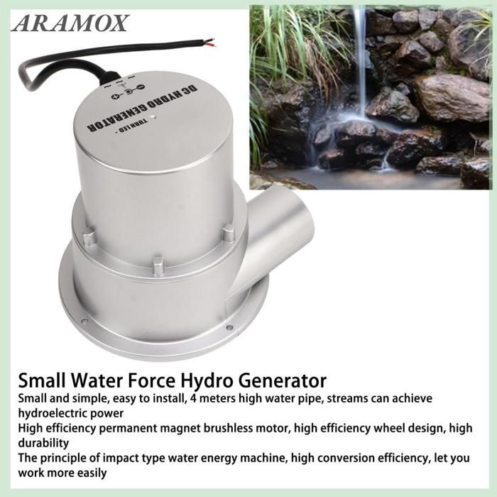 Micro générateur hydroélectrique 500 W 110 V 220 V Turbine à eau générateur hydroélectrique turbine générateur hydroélectrique électrique naturel éclairage TV ordinateur hydroélectricité naturelle