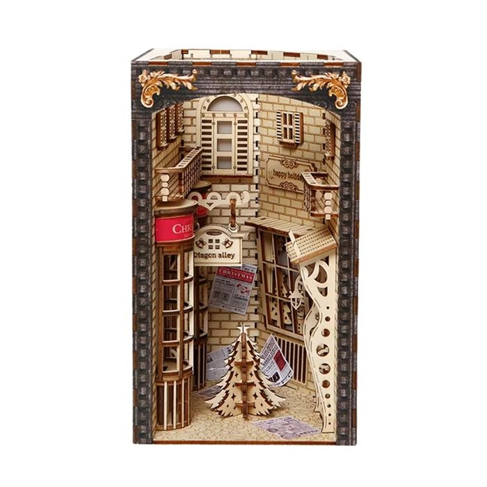 Kit DIY Maison De Poupée Ours Coin Restaurant - Puzzle 3D En Bois à Monter Soi-même