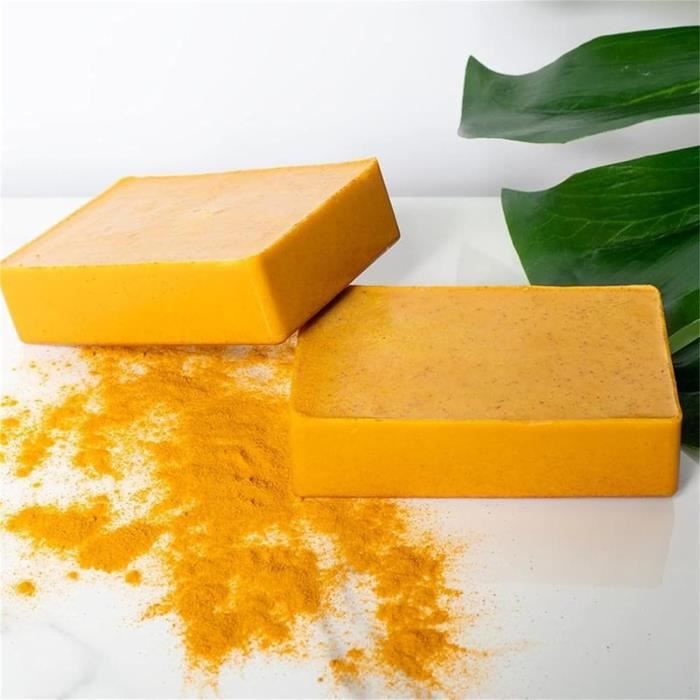 Koji Acid Soap for Dark Spots, Lemon Turmeric Soap for Face and Body