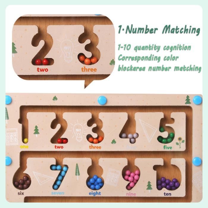Jumble Jeu Magnétique Labyrinthe Montessori – Puzzle En Bois, Couleurs à Trier, Aimants Puissants – Pour Apprendre En S'amusant Dès 3 Ans