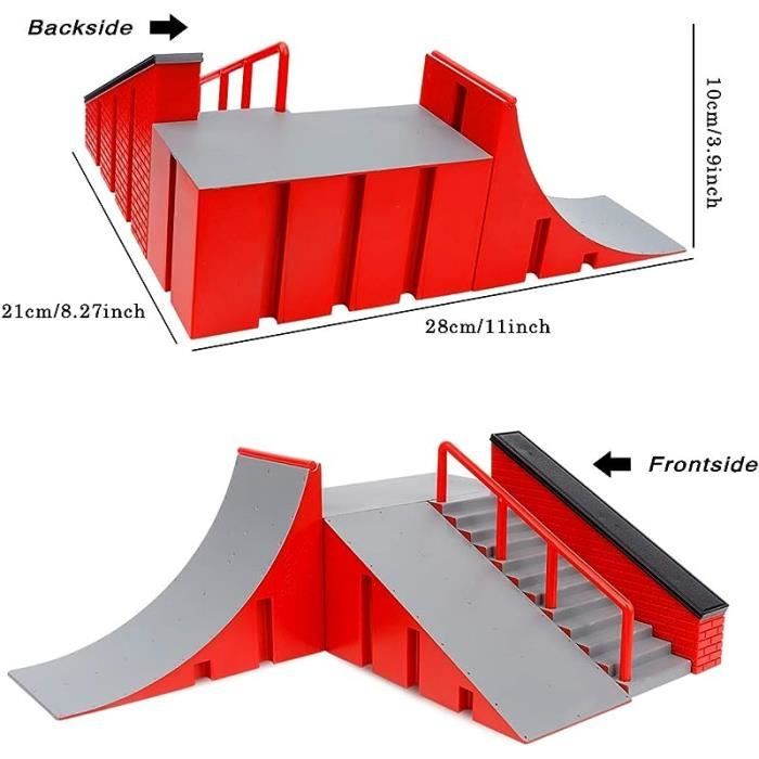 Rampes de Skatepark Skate Park Kit Rampe de Touche avec Mini
