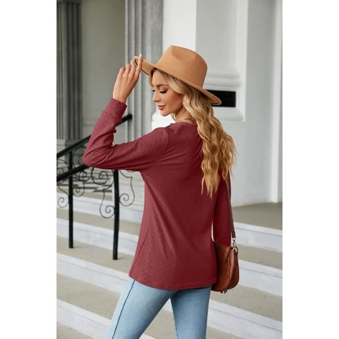 Amazon Tee Shirt Femme T-shirts U00e0 Manches Courtes Et Col En V