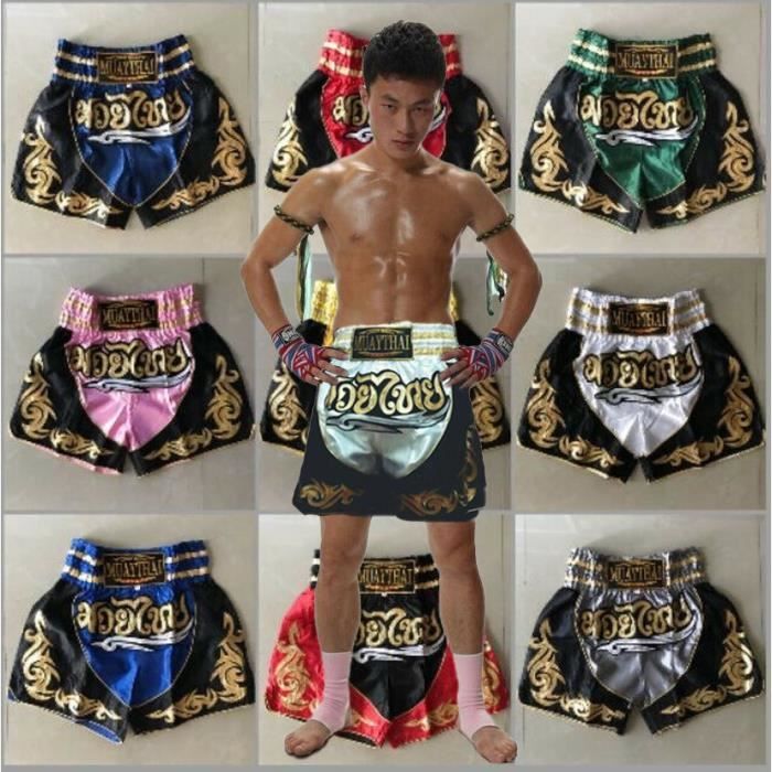 Short de boxe Muay Thai - Vêtement de sport d'entraînement de