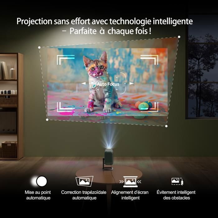 WEMAX Videoprojecteur 4K - Netflix Certifié/Google TV - 400 ISO Lumens ...