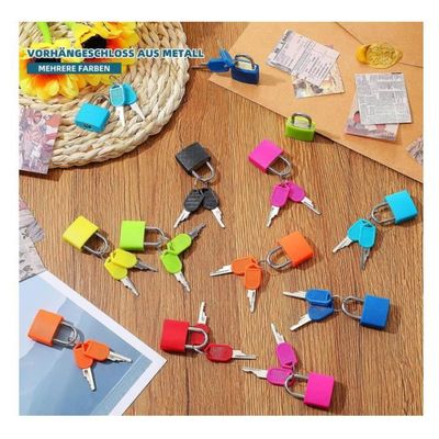 Lot De 4 Mini Cadenas Colorés En Métal – Parfaits Pour Sécuriser Vos Bagages, Valises Et Sacs De Voyage !