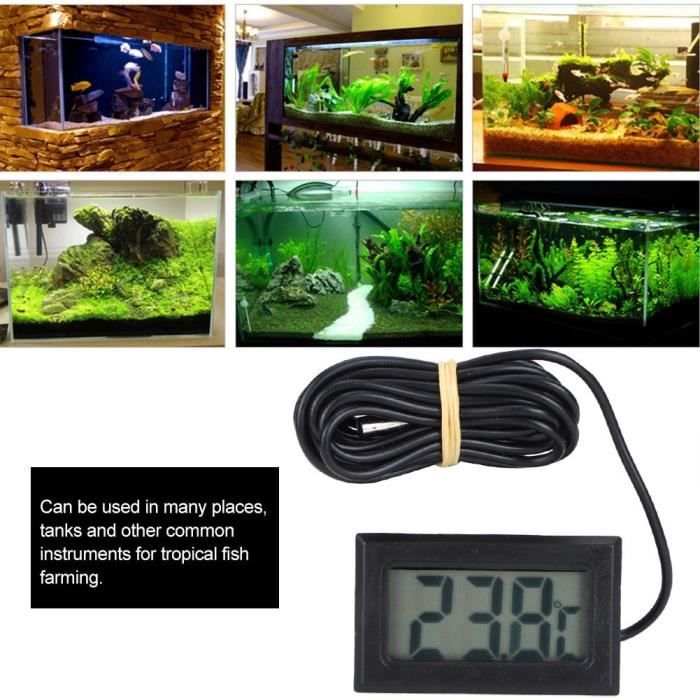 LCD Digital Thermomètre De Voiture en Plein Air Intérieur pour Bureau À  Domicile Réfrigérateur Fish Tank Température De l'eau