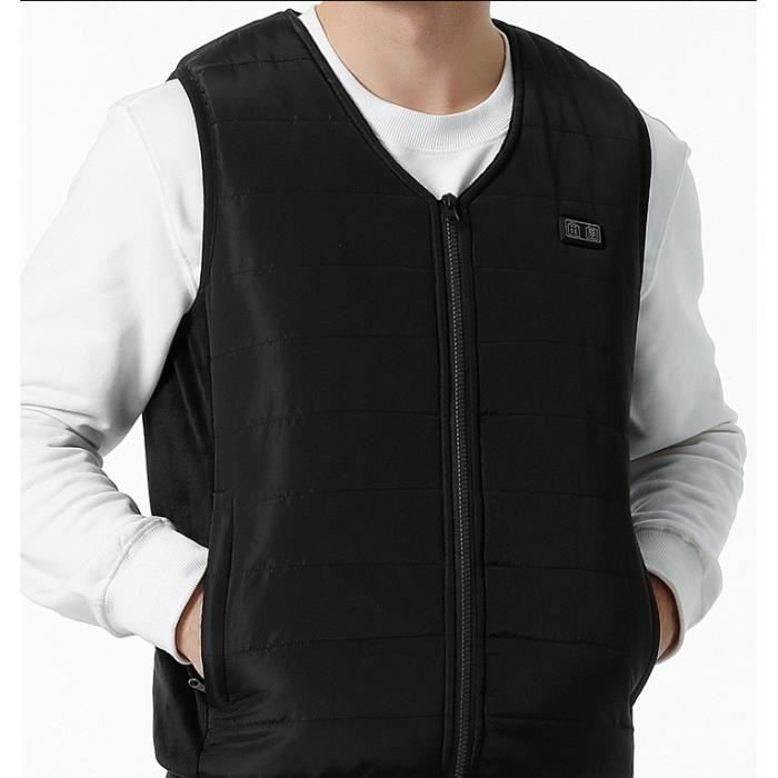 Veste Chauffante Homme,Veste Chauffante électrique Veste Chauffant USB  Vêtements Chauffant électrique Hiver ChLéger Manteau Doudoune Veste Capuche, Hommes noirs,M : : Mode