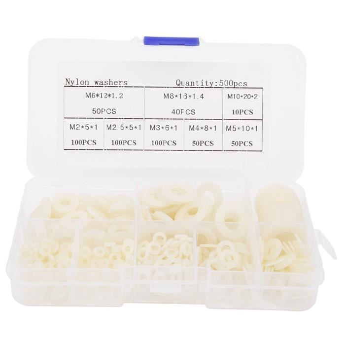 Lot De 100 Rondelles En Nylon M5 – Anixter 0110768 – Simples Et Légères