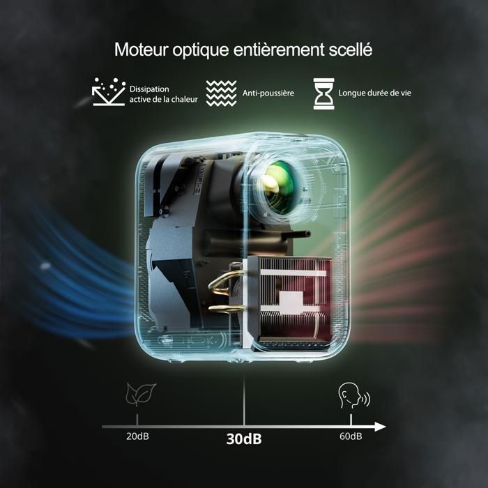 WEMAX Videoprojecteur 4K - Netflix Certifié/Google TV - 400 ISO Lumens ...