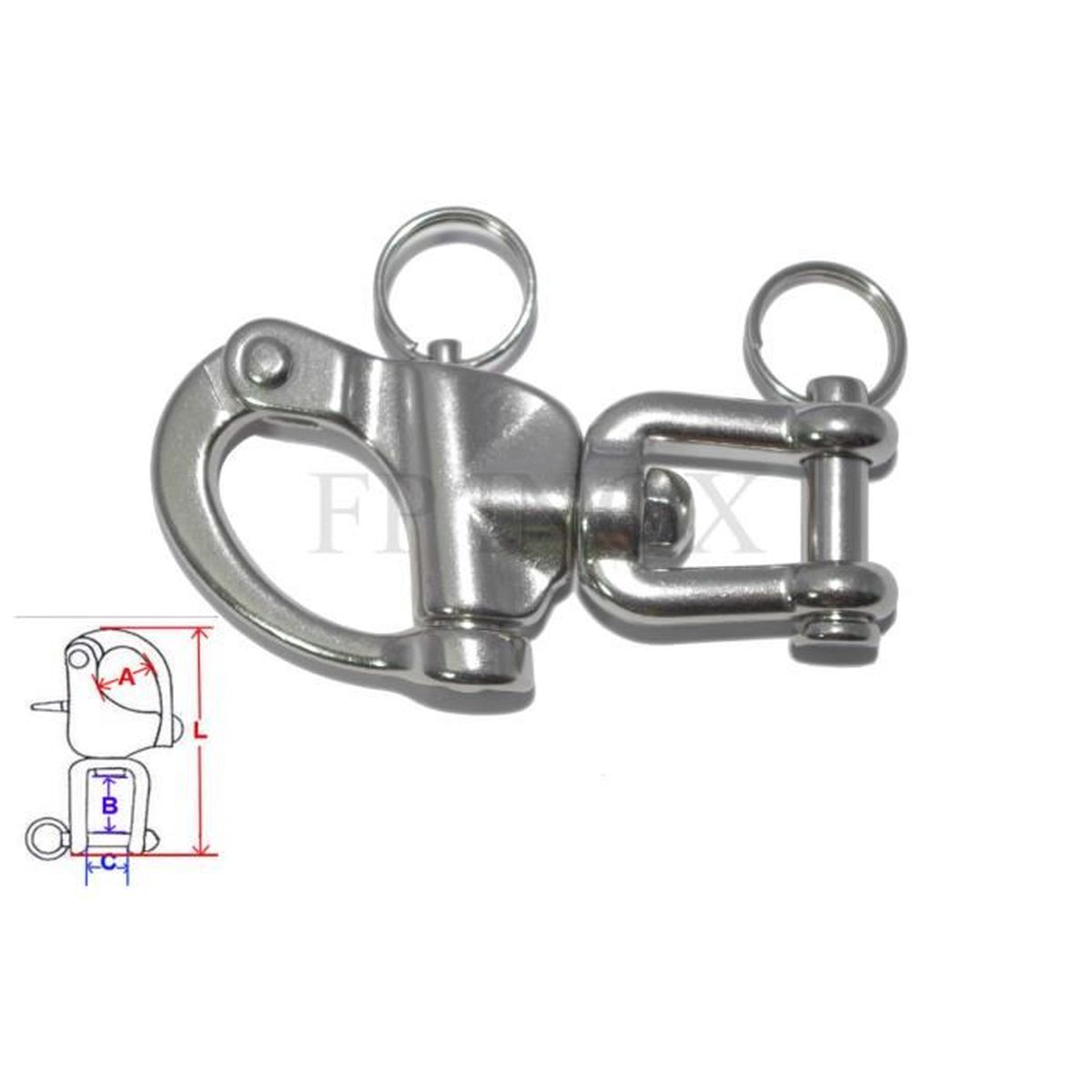 CMU : 65 Kg Plastimo Mousqueton à emerillon