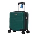 Valise cabine EasyJet 45x36x20 cm – ABS rigide léger – 4 roues doubles pivotantes – Vert - TROLLEY ADC – Étiquette bagage offerte