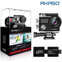 AKASO Caméra Sport Etanche Brave 4 4k WiFi 20MP Action Cam, Caméscope Ultra HD Écran LCD Grand Angle 170° EIS 30M sous-Marine 2.4GO