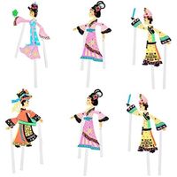 Marionnettes d'ombres pour enfants - Jeu d'art pour enfants - Contes éducatifs - 6 pièces