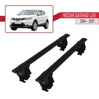 Barres de Toit ACE-4 Railing Porte-Bagages pour Nissan Qashqai - Dualis (J11) Pre-Facelift 2014-2017 - Noir