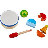 Ensemble de jeux musicaux - HABA - Pour enfants à partir de 3 ans - Tambour, maraca, clochette et sonnette