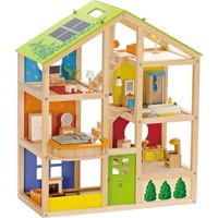 Maison de poupées 4 saisons - Hape - Meublée - Pour enfant fille de 3 ans et plus