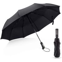 Hicollie® Parapluie Pliant Automatique À Dix Os Acier Résistant Vent Soleil Revêtement Parasol
