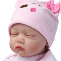 LESHP® 55cm Kawaii Mignon Reborn Bébé Poupée avec yeux fermés cadeau d'anniversaire de Noël