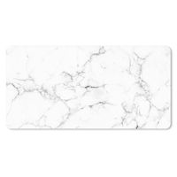 Tapis de Souris XXL - MuchoWow - Gaming - 100x50 cm - Marbre Luxe Aspect marbre Texturé - Blanc