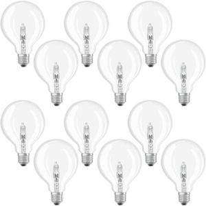 AMPOULE - LED Lot de 12 ampoules halogènes Eco Classic Globe G95