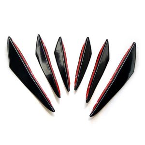 KIT CARROSSERIE Black 6pcs - Pare-chocs avant universel pour tuning de voiture, diffuseur de décoration, corps d'aileron de s