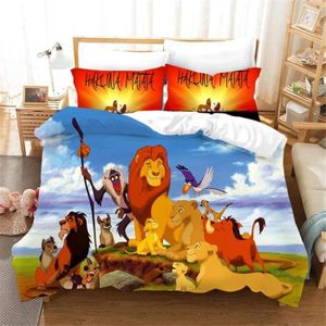 （Le Roi Lion） Sets de Housses de Couettes 3 pièces Housse de Couette Hypoallergique Tissu Ensemble de Literie Housse de Couette Douce avec 2 taies d'oreiller King Size 220cm x 240cm 