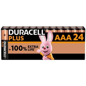 PILES Duracell Plus Piles alcalines AAA, 1.5V LR03 MN2400, paquet de 24