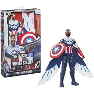 FIGURINE - PERSONNAGE MARVEL AVENGERS - Titan Hero Series - Figurine Captain America de 30 cm avec des ailes - pour enfants à partir de 4 ans