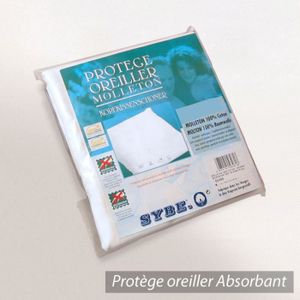 PROTEGE OREILLER Housse de protection oreiller 80x100 cm Antonin molleton traité anti-acariens