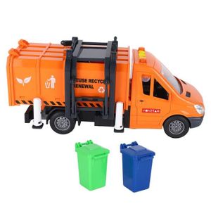 VOITURE - CAMION Mothinessto Voiture jouet d'assainissement Modèle de camion à ordures sanitaires, véhicule d'assainissement, modèle jeux activite